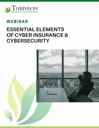 Webinar cover for Essential Elements of Cyber Insurance 