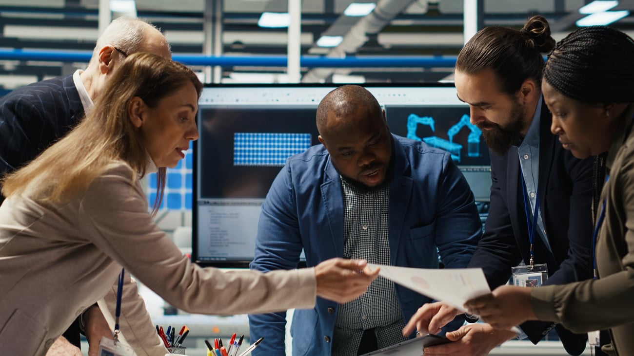 solar-panels-plant-shareholders-talking-about-business-growth